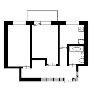 2-к квартира, на длительный срок, 43м2, 3/5 этаж