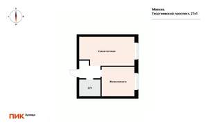 1-к квартира, на длительный срок, 35м2, 21/25 этаж