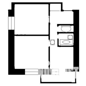 2-к квартира, на длительный срок, 41м2, 6/12 этаж