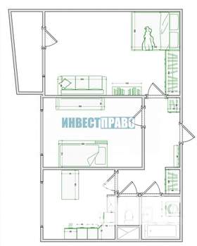 2-к квартира, на длительный срок, 51м2, 6/14 этаж