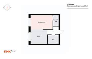 1-к квартира, на длительный срок, 31м2, 19/25 этаж