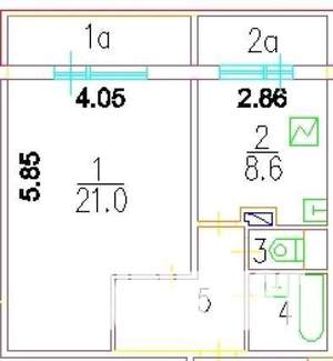 1-к квартира, на длительный срок, 39м2, 9/9 этаж
