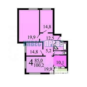 4-к квартира, на длительный срок, 100м2, 5/22 этаж