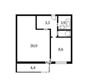 1-к квартира, на длительный срок, 38м2, 6/14 этаж