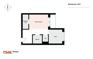 1-к квартира, на длительный срок, 40м2, 4/15 этаж