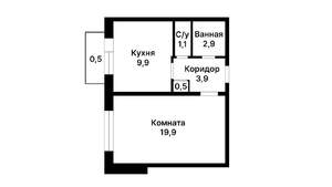 1-к квартира, на длительный срок, 38м2, 18/22 этаж