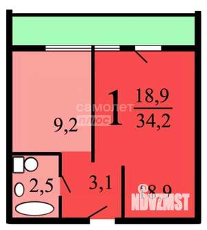1-к квартира, на длительный срок, 38м2, 7/22 этаж