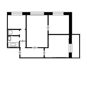 3-к квартира, на длительный срок, 55м2, 2/9 этаж