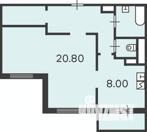 1-к квартира, вторичка, 44м2, 3/9 этаж