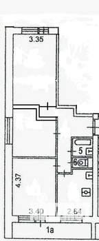 3-к квартира, вторичка, 62м2, 5/14 этаж