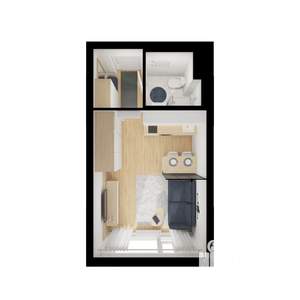 Студия квартира, вторичка, 20м2, 22/25 этаж