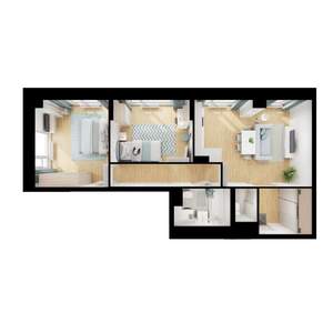 2-к квартира, вторичка, 59м2, 24/25 этаж
