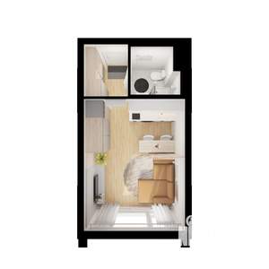 Студия квартира, вторичка, 20м2, 19/25 этаж