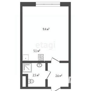 Студия квартира, вторичка, 20м2, 8/11 этаж