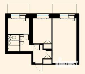 2-к квартира, вторичка, 45м2, 9/14 этаж
