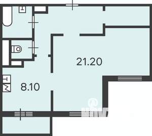 1-к квартира, вторичка, 44м2, 4/9 этаж