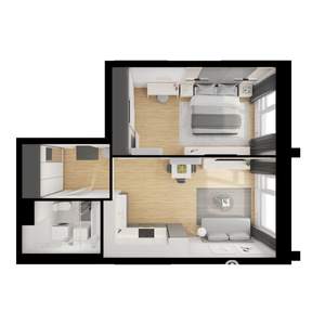 1-к квартира, вторичка, 42м2, 18/25 этаж