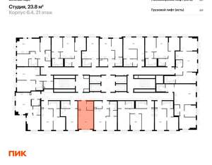 Студия квартира, вторичка, 24м2, 18/25 этаж
