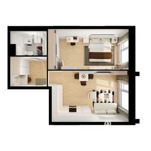 1-к квартира, вторичка, 44м2, 19/25 этаж