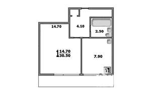 1-к квартира, вторичка, 31м2, 13/16 этаж