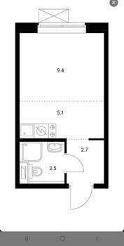 Студия квартира, сданный дом, 20м2, 10/11 этаж