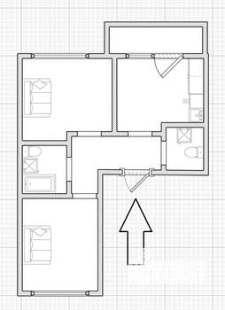 2-к квартира, вторичка, 57м2, 11/22 этаж