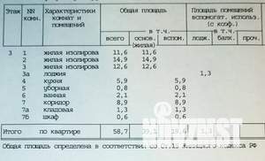 3-к квартира, вторичка, 59м2, 3/9 этаж