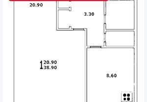 1-к квартира, вторичка, 39м2, 2/14 этаж