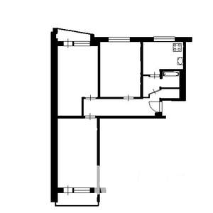 3-к квартира, вторичка, 62м2, 8/9 этаж