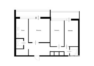 3-к квартира, вторичка, 79м2, 6/22 этаж