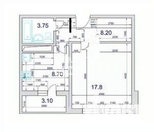 1-к квартира, вторичка, 38м2, 11/14 этаж