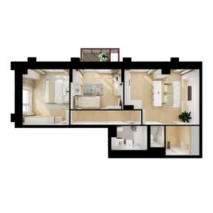 2-к квартира, вторичка, 60м2, 3/25 этаж