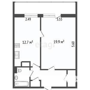 1-к квартира, вторичка, 42м2, 17/22 этаж