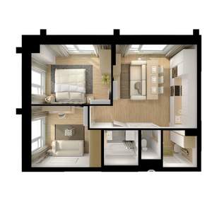 2-к квартира, вторичка, 49м2, 18/25 этаж