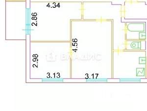 3-к квартира, вторичка, 49м2, 8/9 этаж