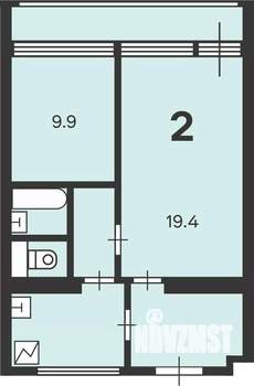2-к квартира, вторичка, 48м2, 8/9 этаж