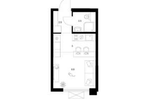 Студия квартира, вторичка, 20м2, 24/25 этаж