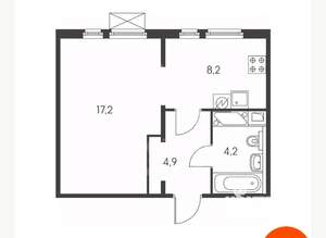 1-к квартира, вторичка, 35м2, 3/10 этаж