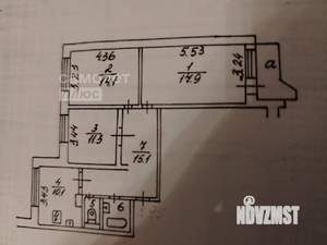 3-к квартира, вторичка, 74м2, 5/14 этаж