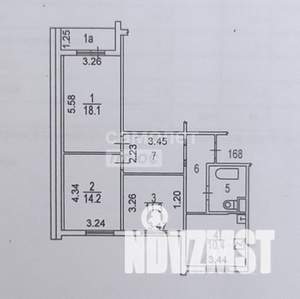 3-к квартира, вторичка, 73м2, 1/14 этаж