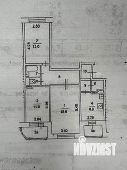 3-к квартира, вторичка, 68м2, 4/12 этаж