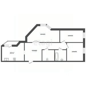 3-к квартира, вторичка, 73м2, 2/11 этаж