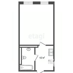 Студия квартира, вторичка, 21м2, 8/17 этаж