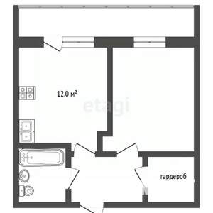 1-к квартира, вторичка, 37м2, 7/17 этаж