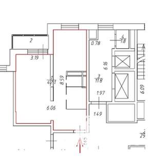 1-к квартира, вторичка, 42м2, 4/15 этаж
