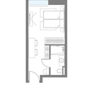 Студия квартира, вторичка, 21м2, 6/14 этаж