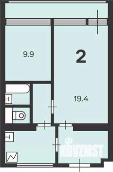 2-к квартира, вторичка, 48м2, 8/9 этаж