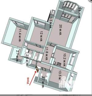 4-к квартира, вторичка, 88м2, 2/25 этаж
