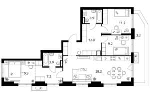 3-к квартира, вторичка, 91м2, 5/14 этаж
