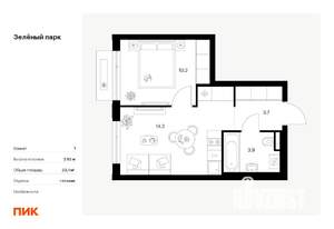 1-к квартира, вторичка, 32м2, 9/13 этаж